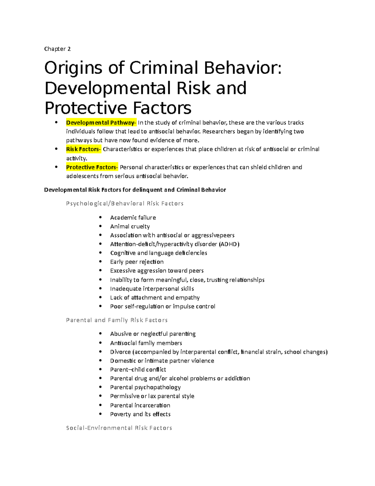 criminal-psychology-module-3-chapter-2-origins-of-criminal-behavior