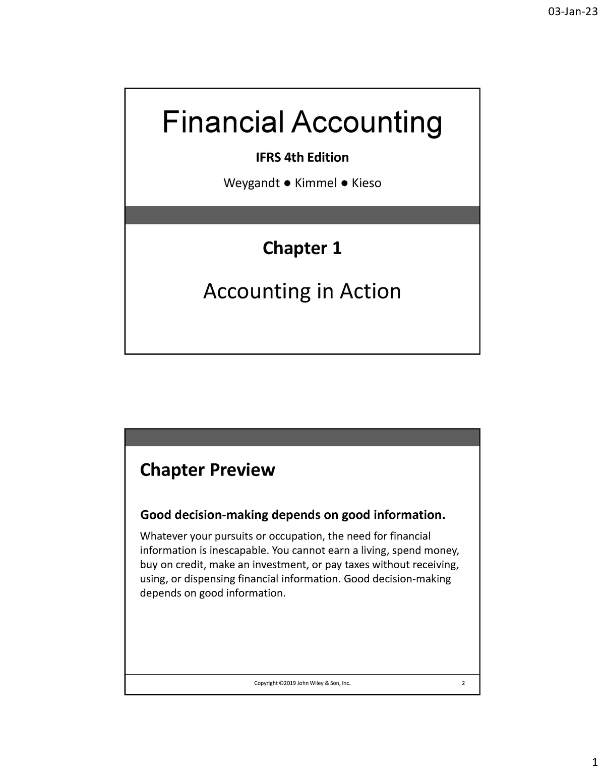 Ch01 Accounting In Action - Financial Accounting IFRS 4th Edition ...