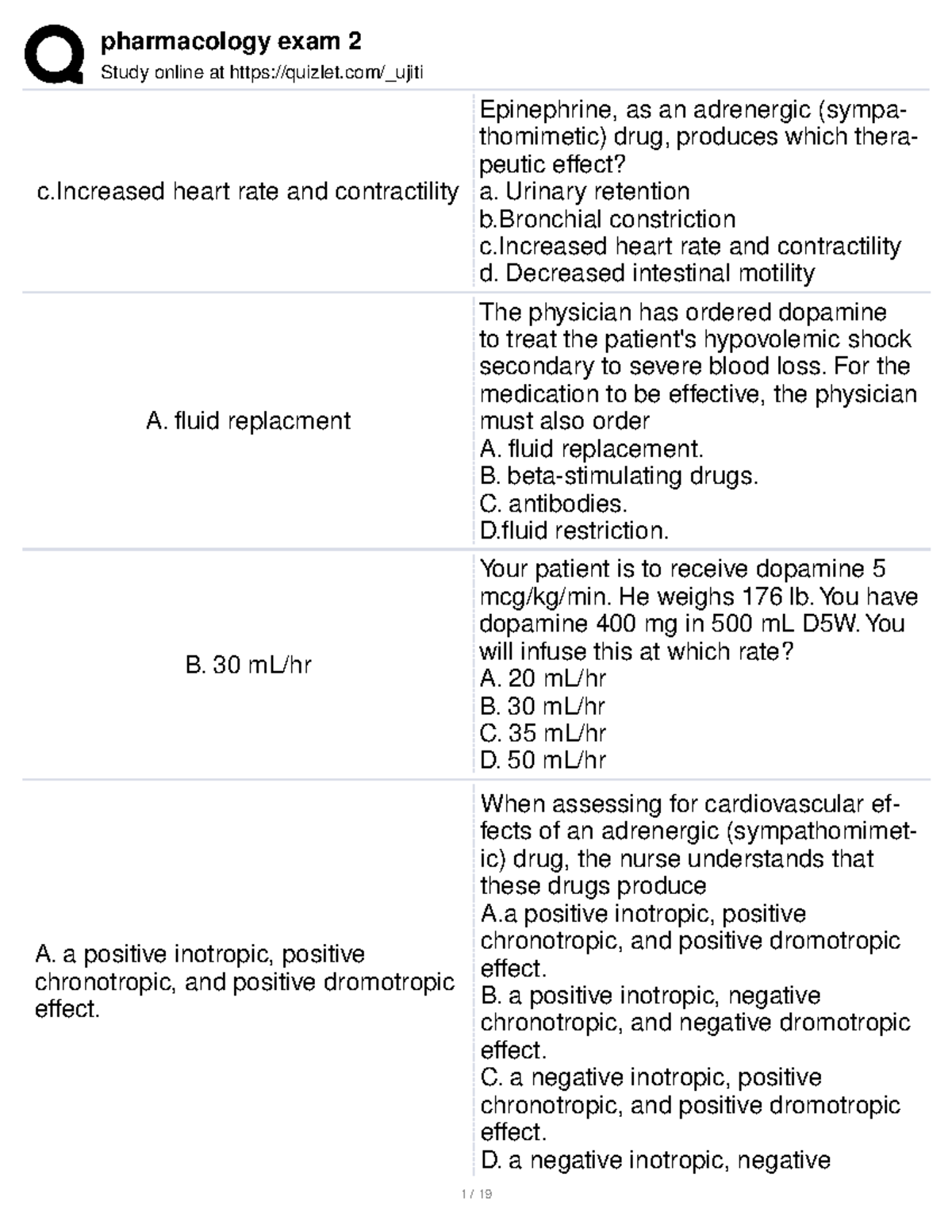HESI Exam 2 questions and answers Study online at quizlet/_ujiti c