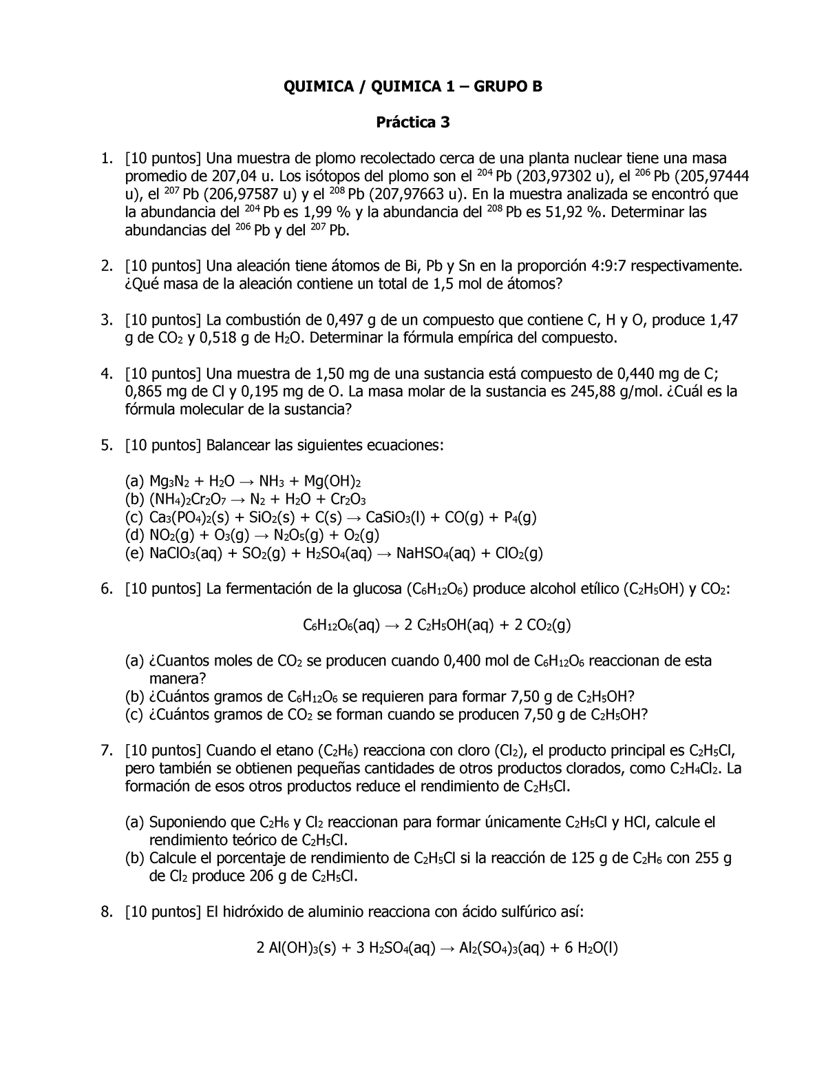 Pr Ã¡ctica 3 - Practica 3 - QUIMICA / QUIMICA 1 – GRUPO B Pr·ctica 3 ...