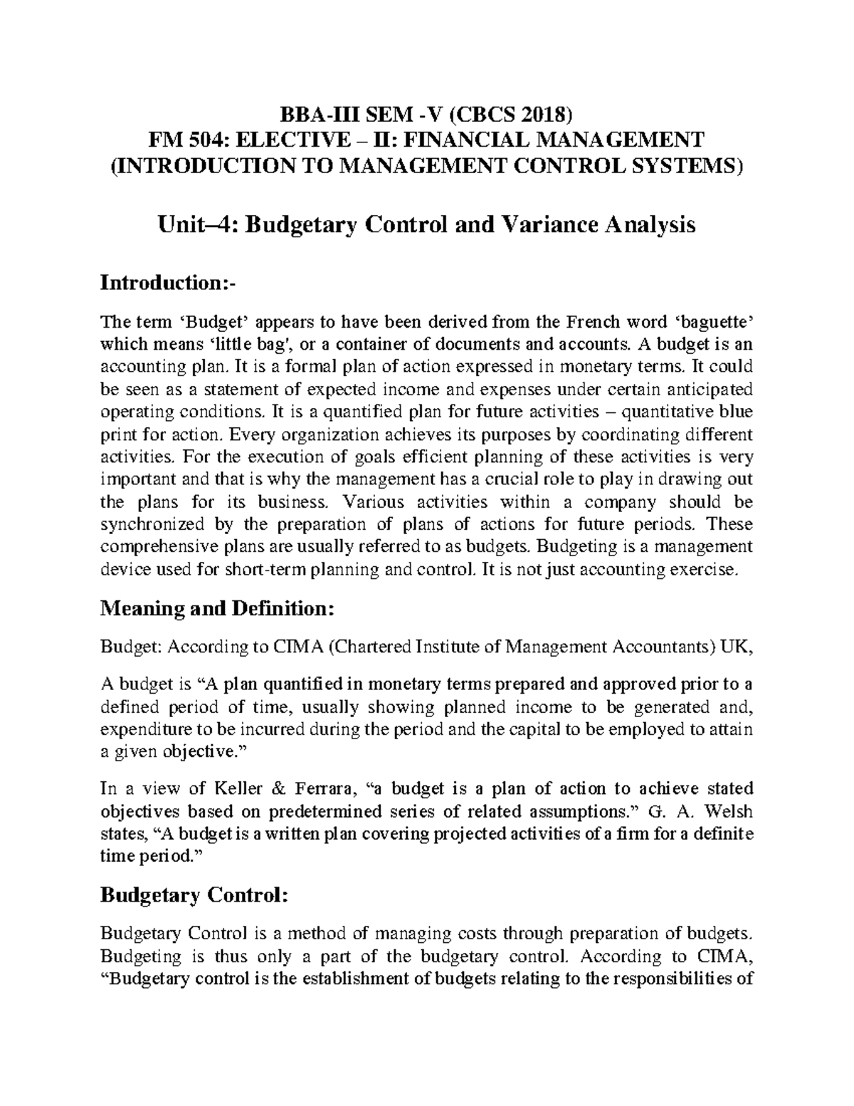 unit-4-budgetary-control-and-variance-analysis-notes-bba-iii-sem-v