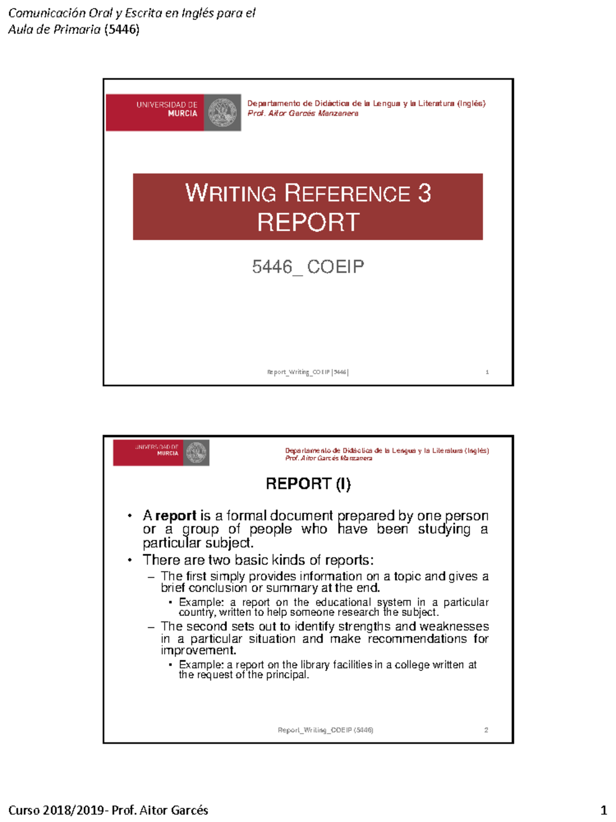 Writing Report 5446 - ewnfLANKVE - Aula de Primaria (5446 ...
