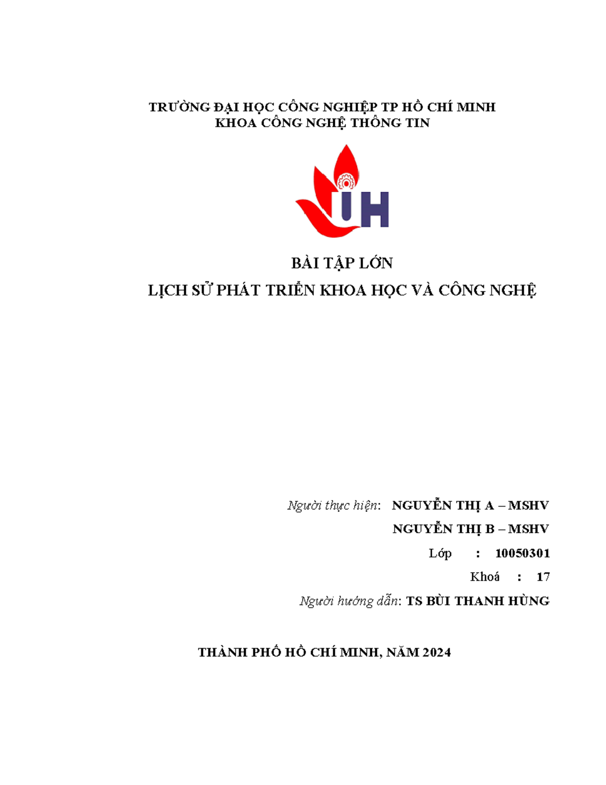 Mau Baocao Lsptcn - mẫu báo cáo cuối môn - TRƯỜNG ĐẠI HỌC CÔNG NGHIỆP ...
