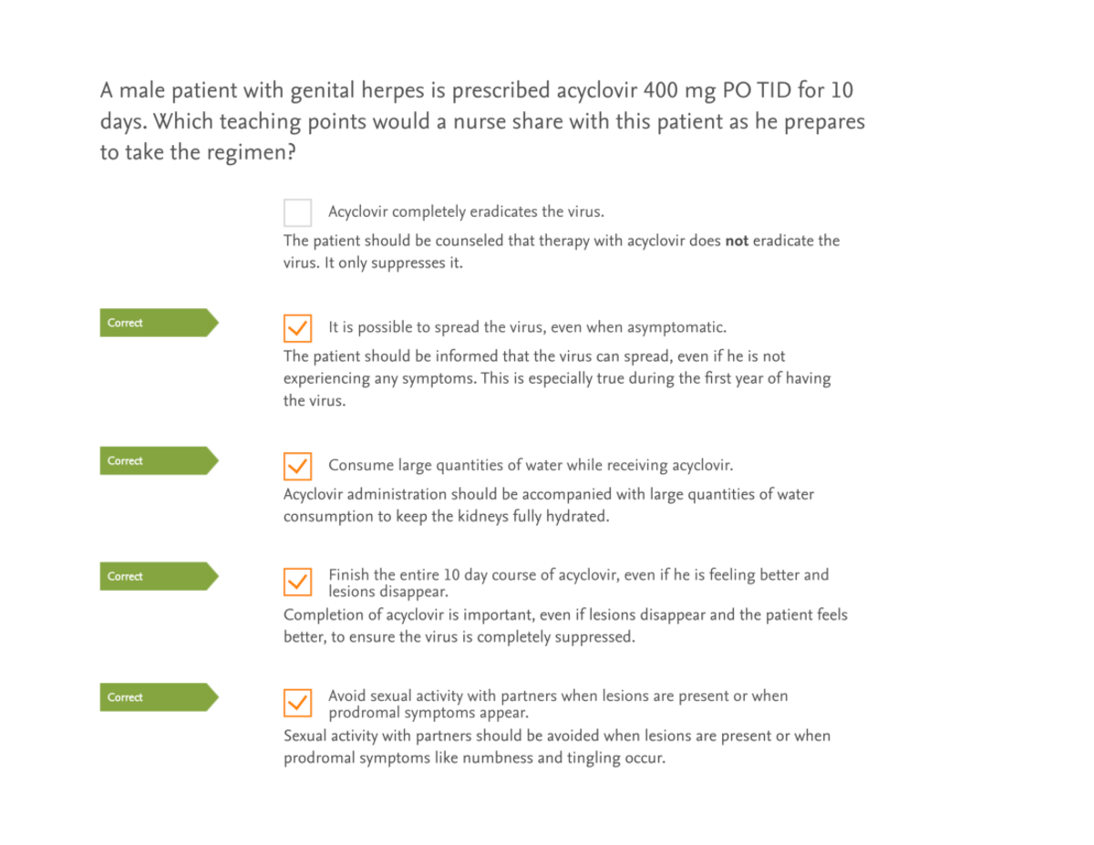 STI questions 10 Module 1 Evolve Drugs to Manage STIs NUR 1025C