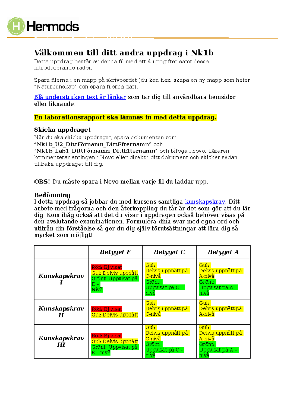 Naturkunskap 1b - Uppdrag 2 - Välkommen Till Ditt Andra Uppdrag I Nk1b ...