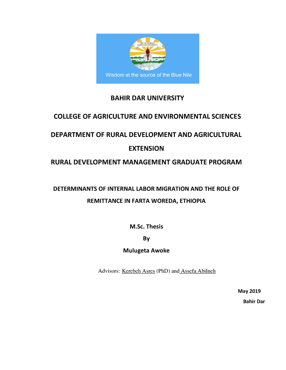 bahir dar university llm thesis pdf