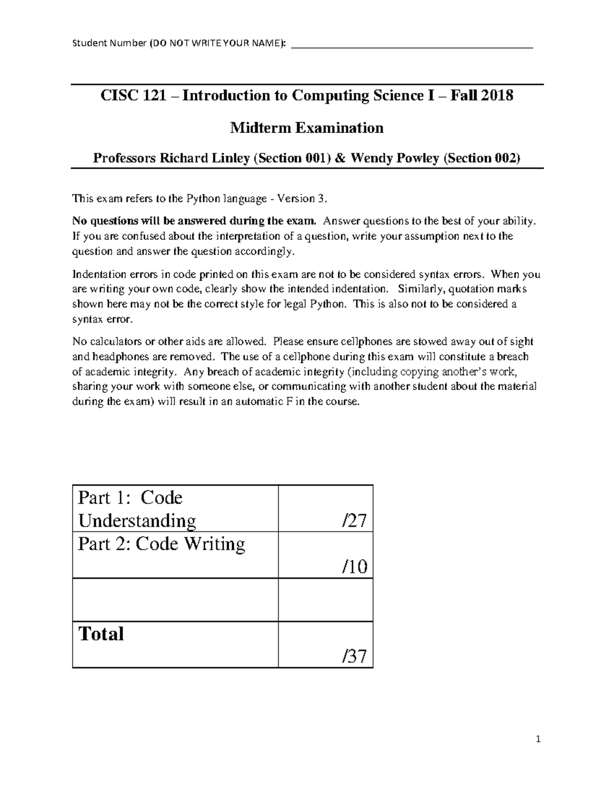 2018 Fall Midterm With Solutions - Warning: TT: Undefined Function: 32 ...