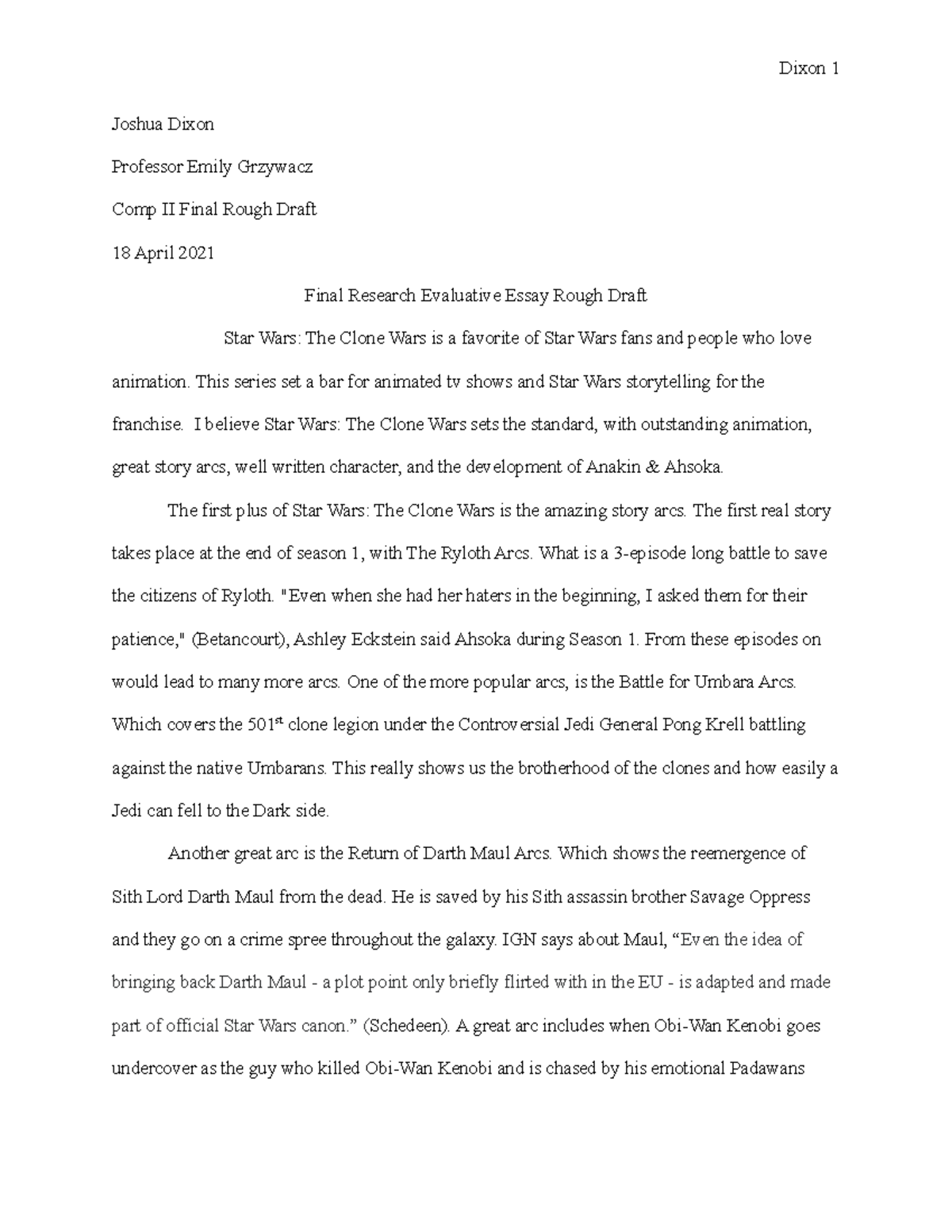 Final Rough Draft - This series set a bar for animated tv shows and ...