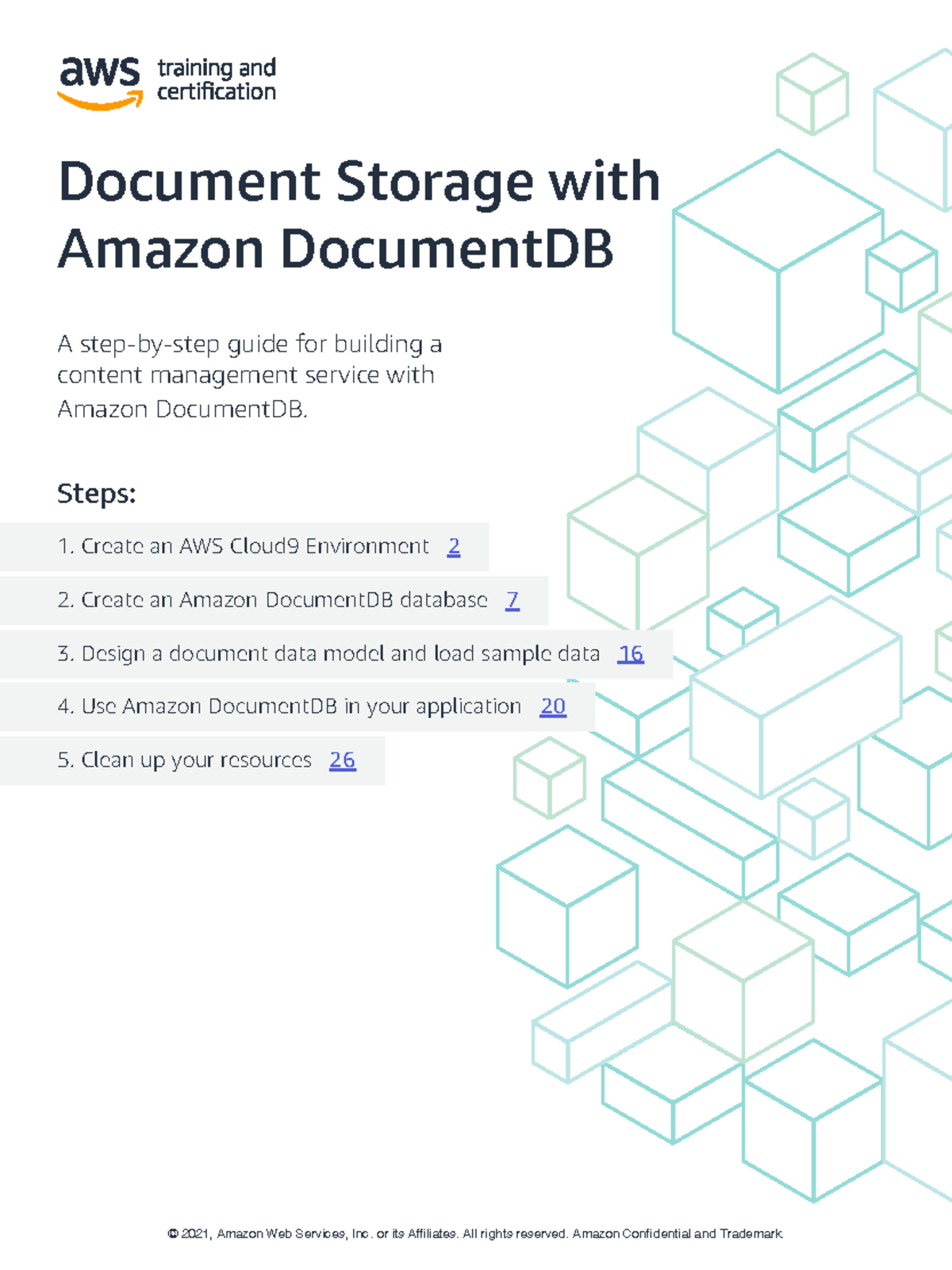 Course 5-Amazon+Document DB - © 2021, Amazon Web Services, Inc. or its ...