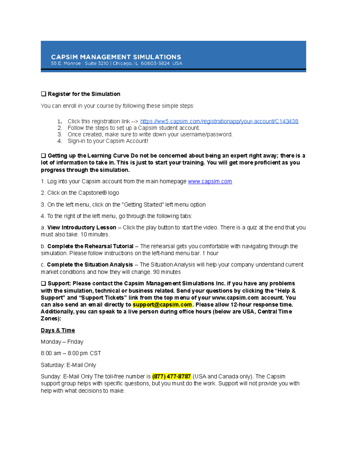 Register for the Simulation C143438 - Register for the Simulation You ...