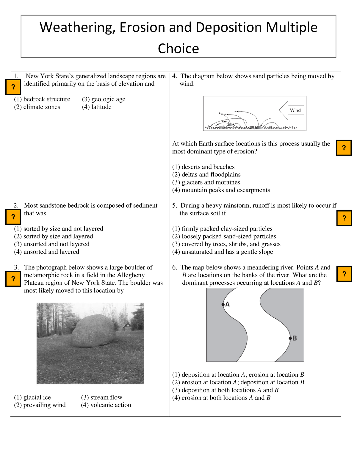 Weathering earth science - Hjhkhjkhk New York State’s generalized ...