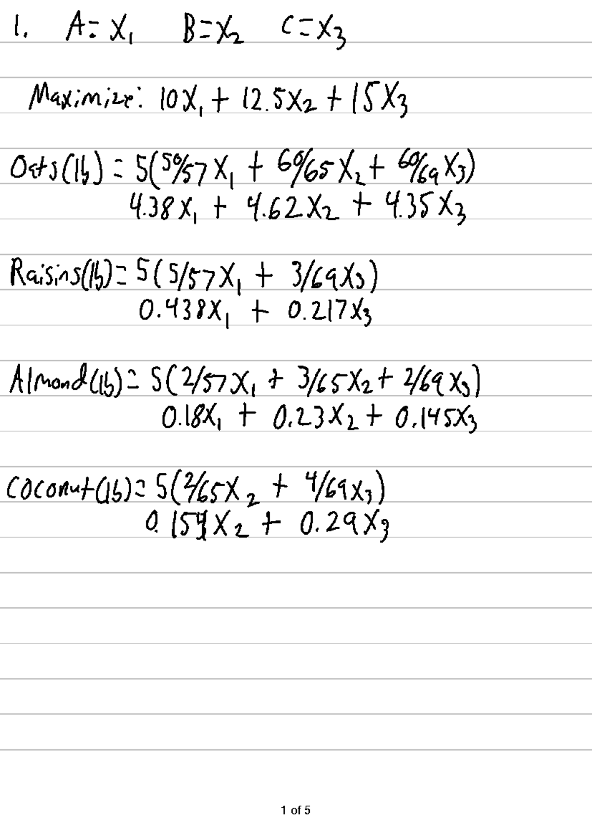 Homework Assignment 1 1 A X Cix3 Maximize 12 Osts 1b X 4 T 4