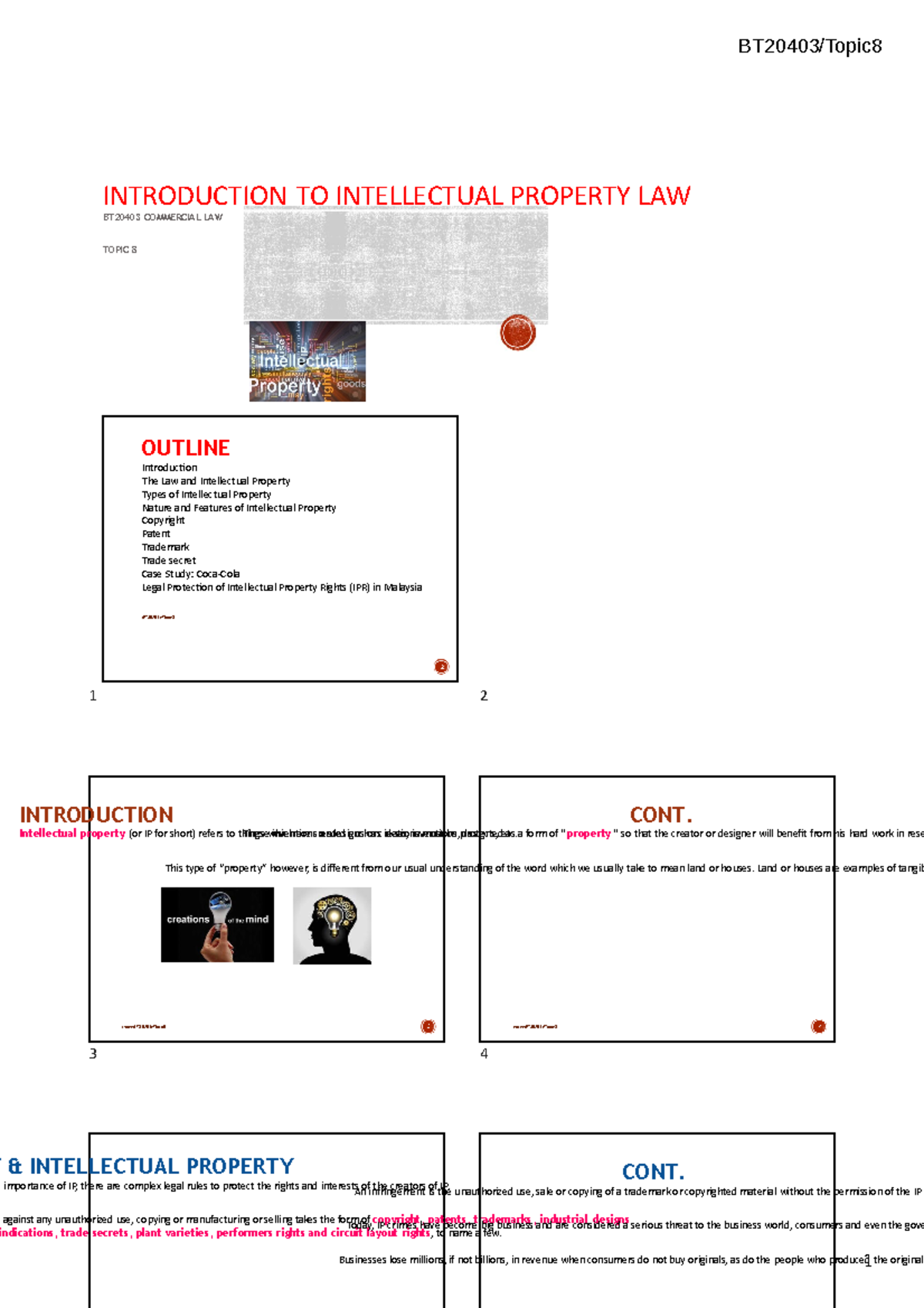 intellectual property law research topics