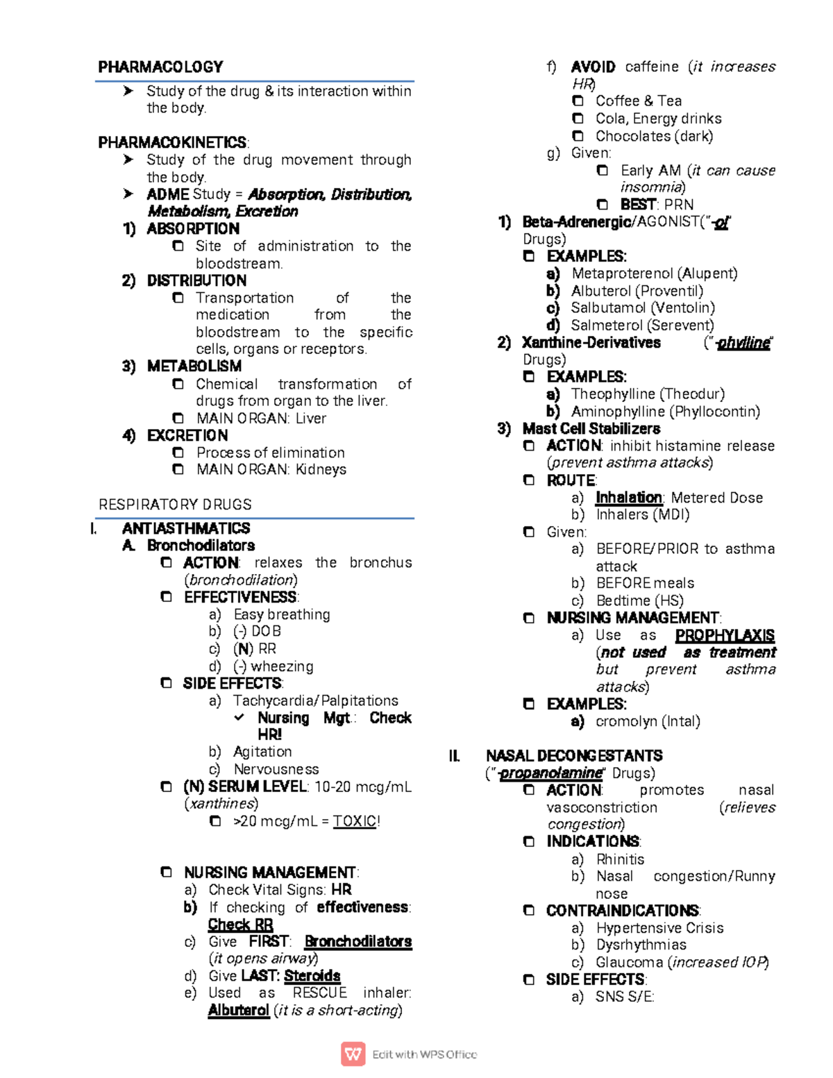 Pharmacology12 hope this helps PHARMACOLOGY Study of the drug & its interaction within
