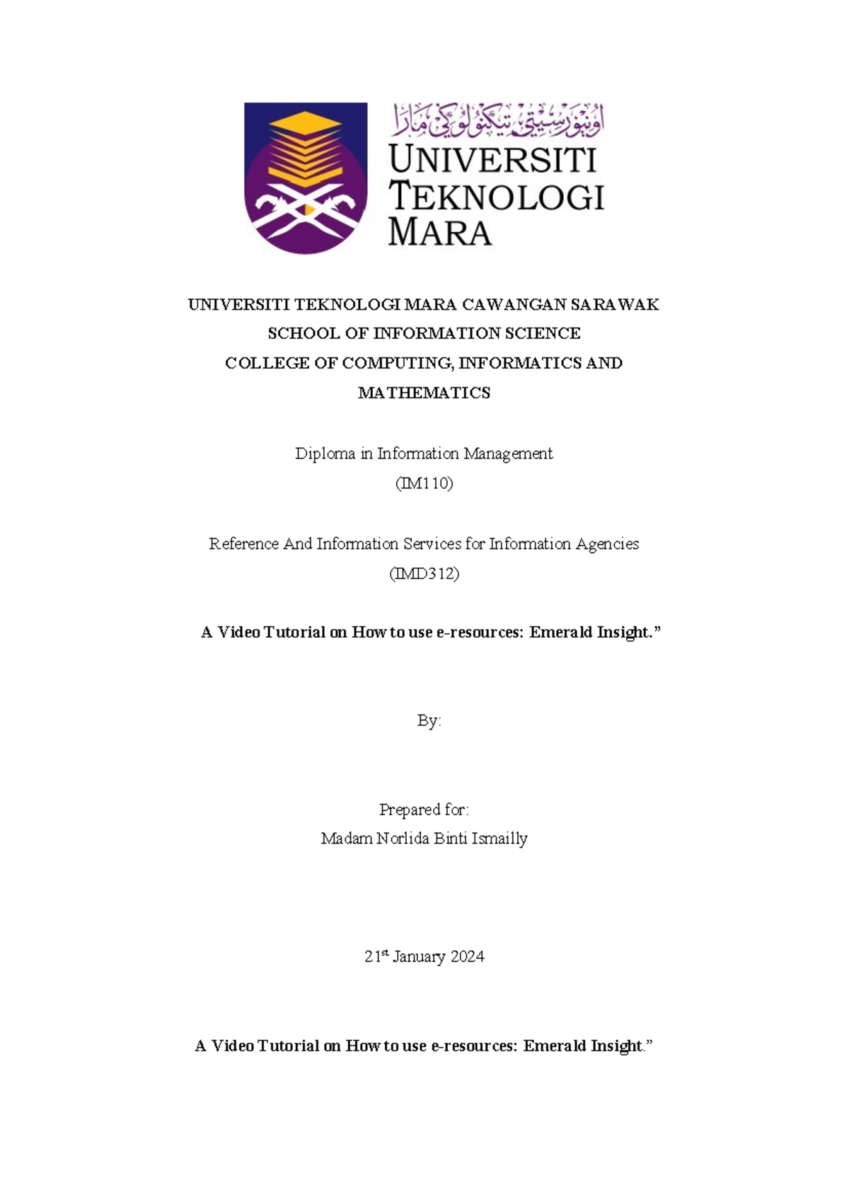 imd312 group assignment