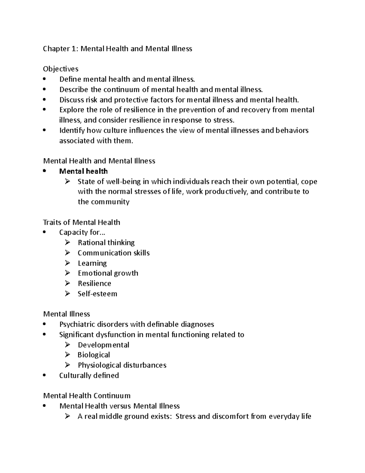 class-1-notes-chapter-1-mental-health-and-mental-illness-objectives-define-mental-health-and