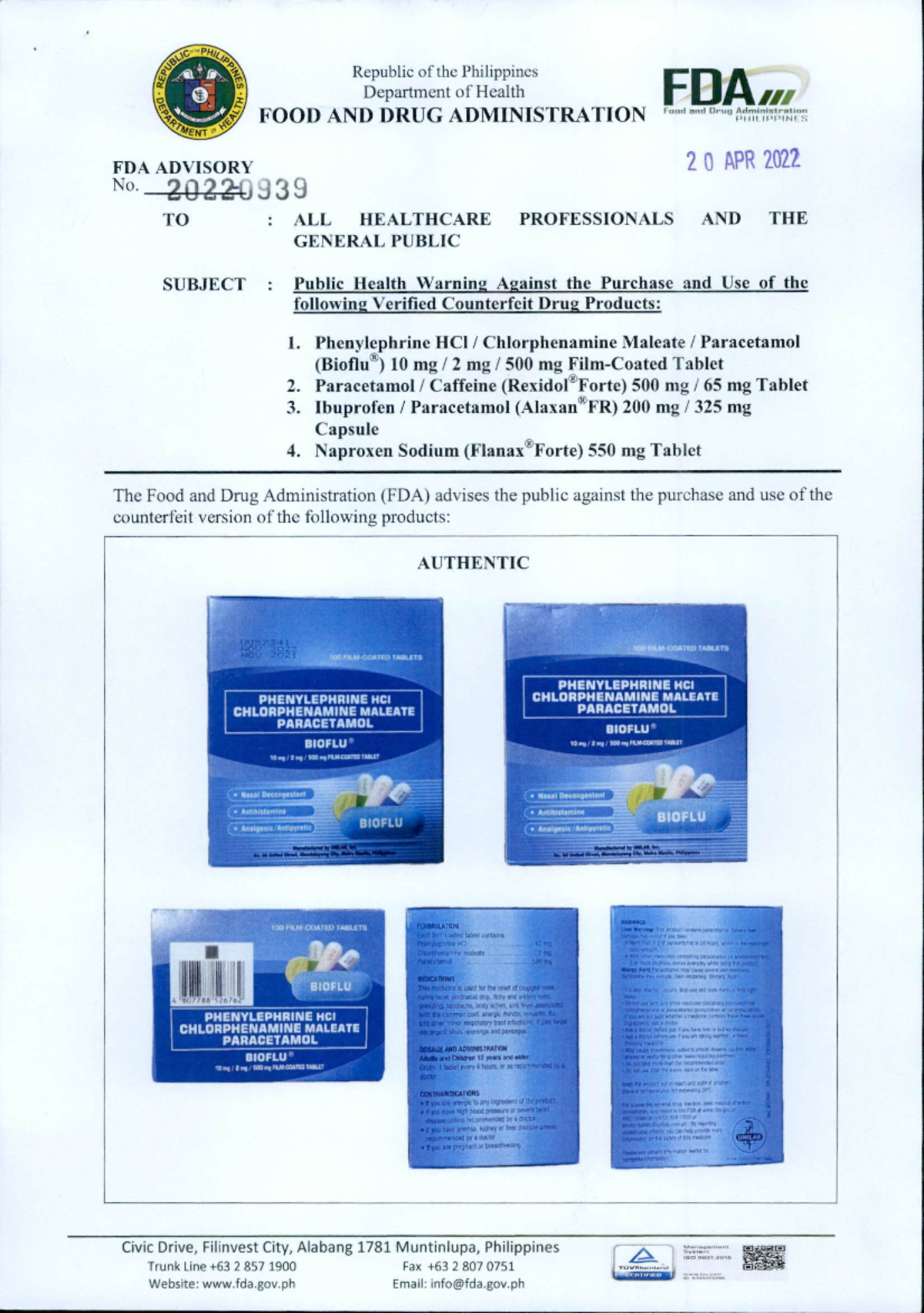 FDA-Advisory-No - My papers - Science Technology Engineering and ...