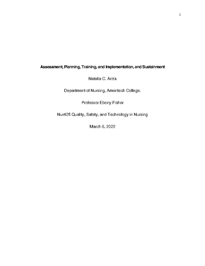 QSEN competencies - paper - QSEN Competencies Natalia C. Ariza ...