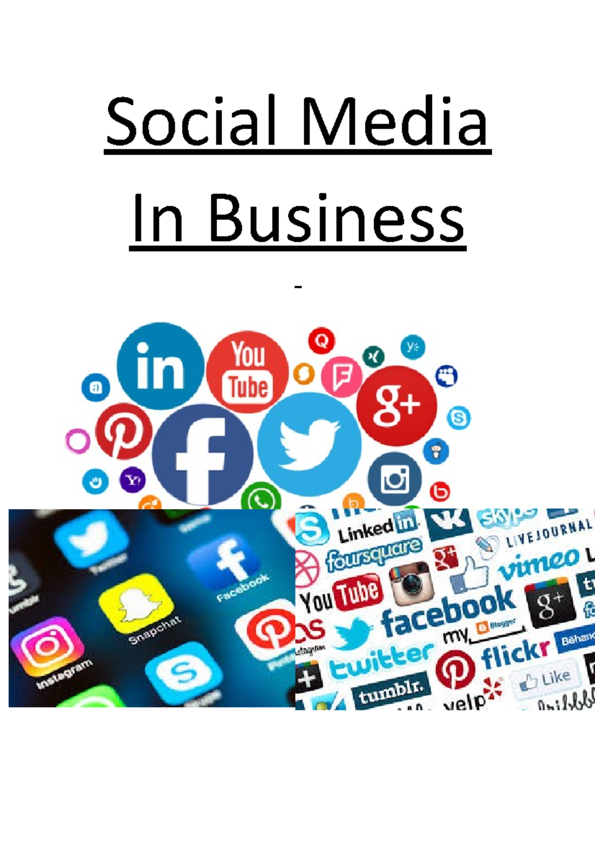 Social Media In Business - Social Media In Business Contents Social ...