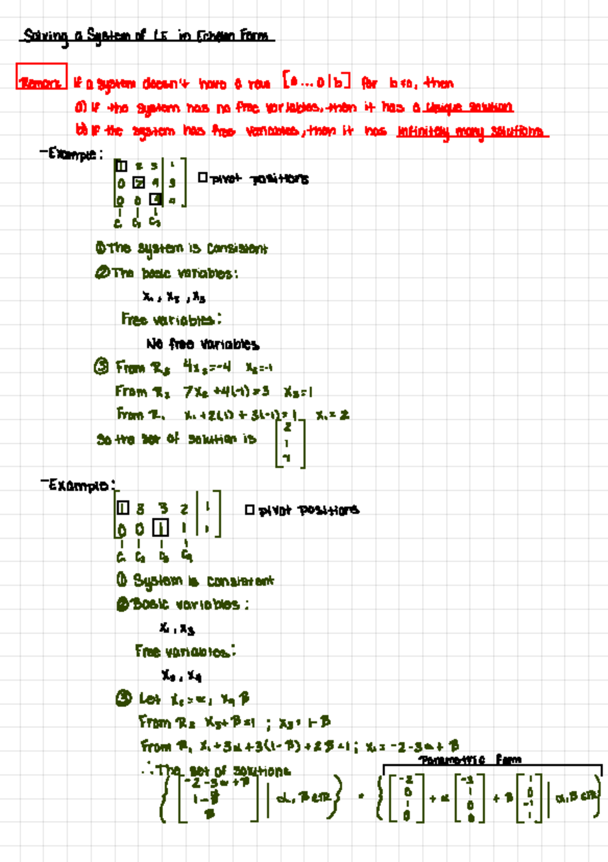 Introduction To Linear Algebra 5 - solving a system of LEin Echelon ...