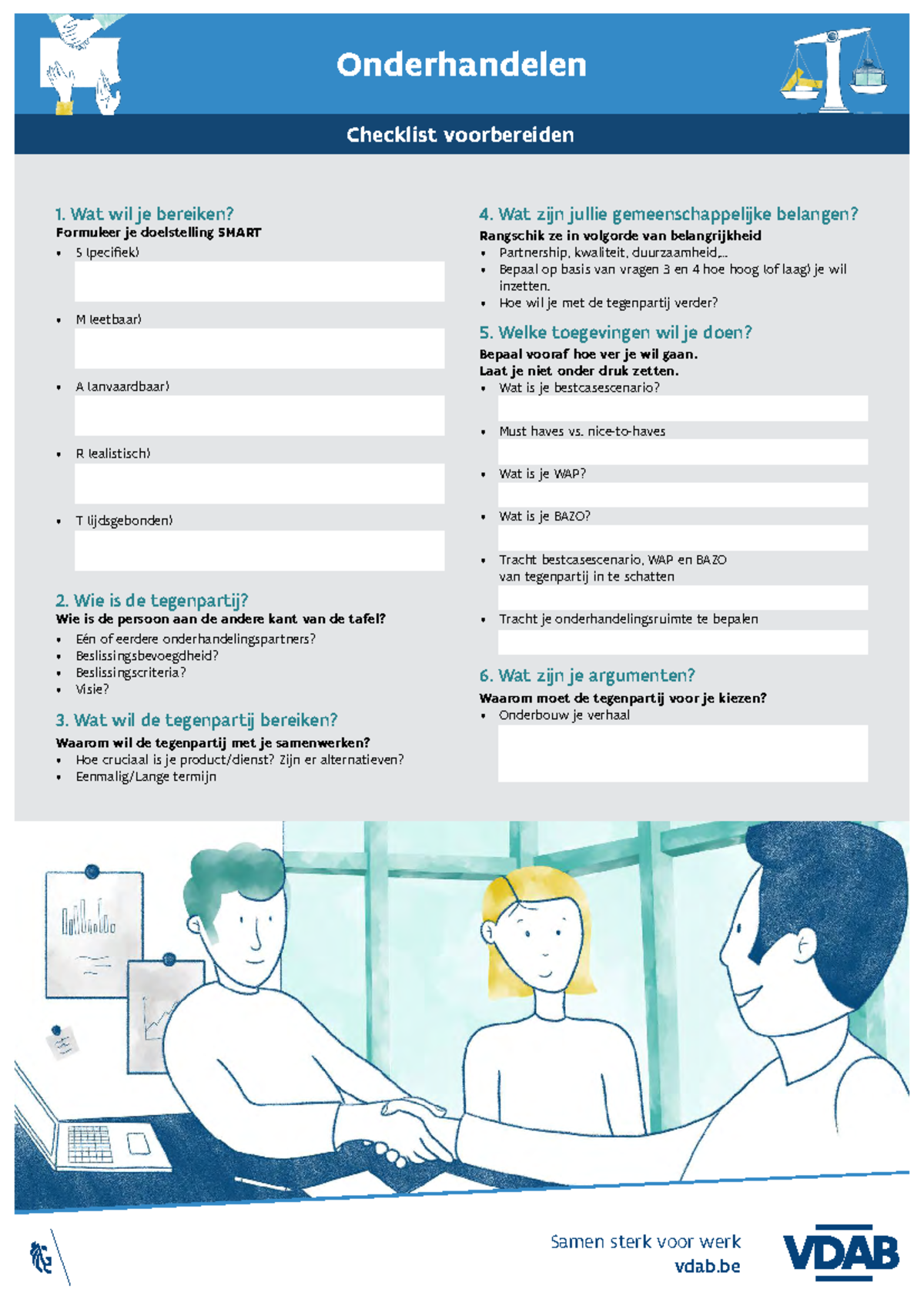 VDAB Onderhandelen checklist v1 - Samen sterk voor werk vdab ...