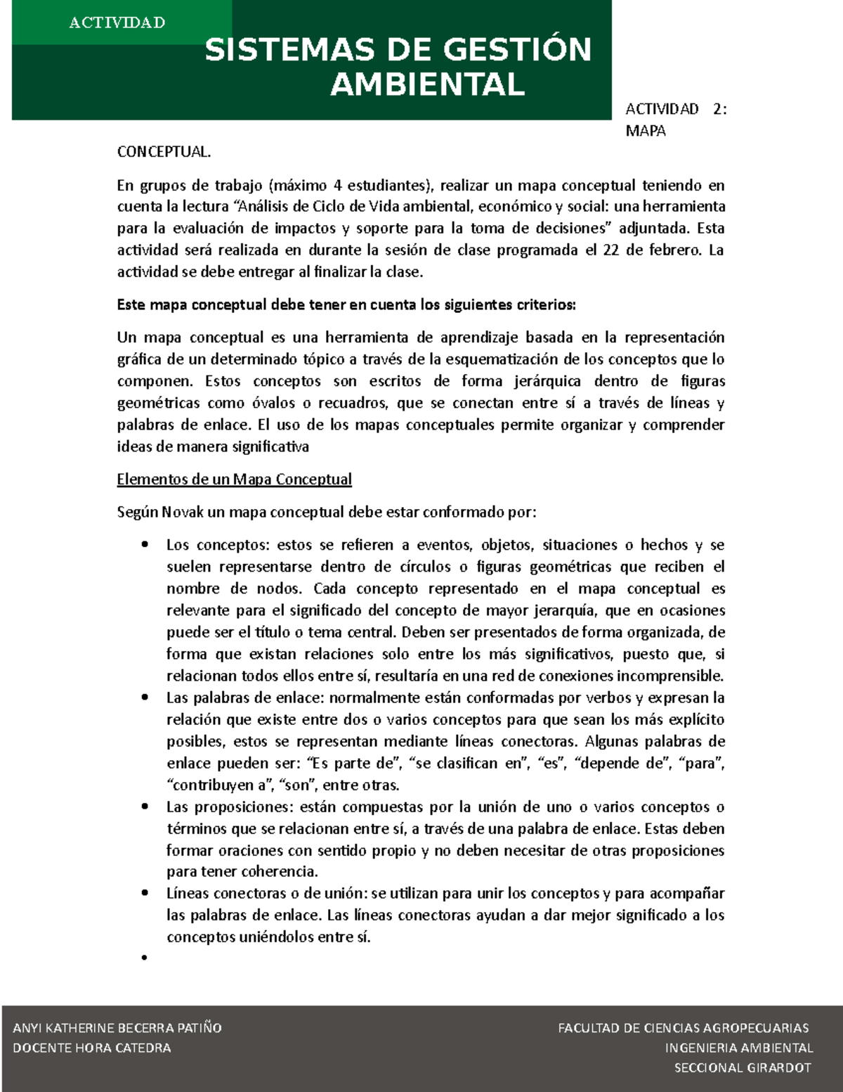 Actividad Sistemas de gestión - ACTIVIDAD 2: MAPA CONCEPTUAL. En grupos ...
