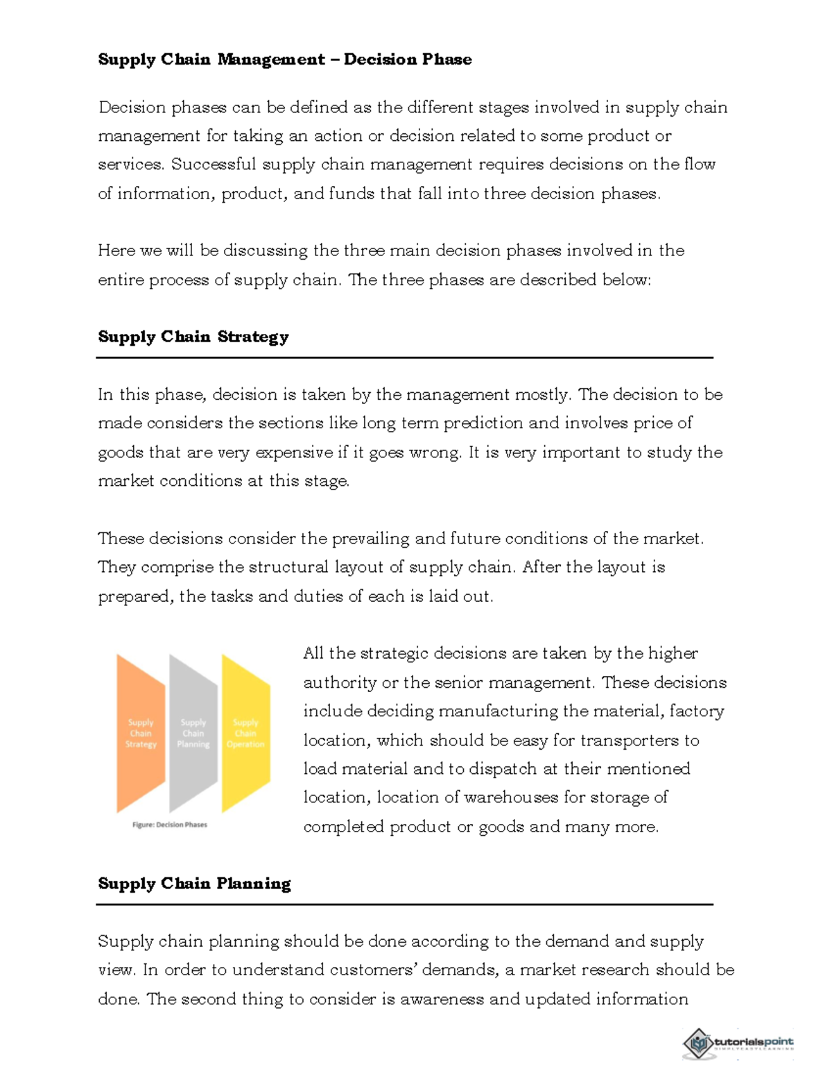 SCMH Midterms Reviewer - Supply Chain Management – Decision Phase ...