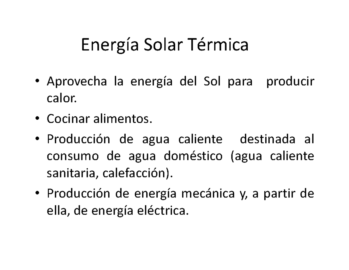 Material S 11 - EnergÌa Solar TÈrmica • Aprovecha la energÌa del Sol ...