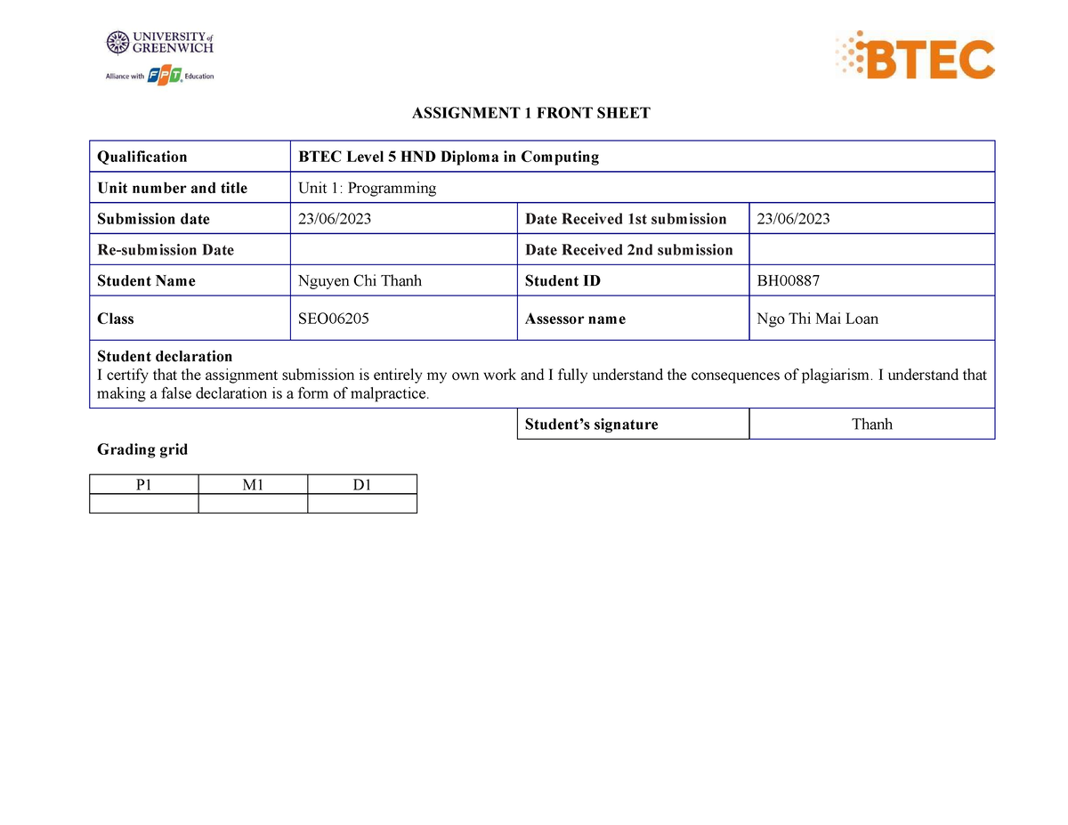 unit 1 assignment 1 m2