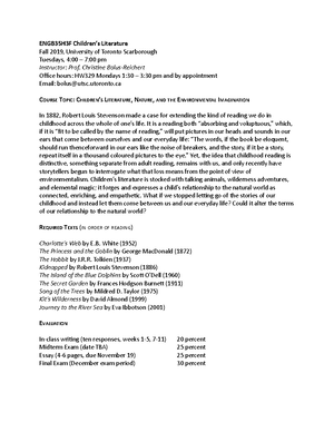 BIOA01 FLR Information F2019 - BIOA01H3 F Fall 201 9 FORMAL LAB REPORT ...