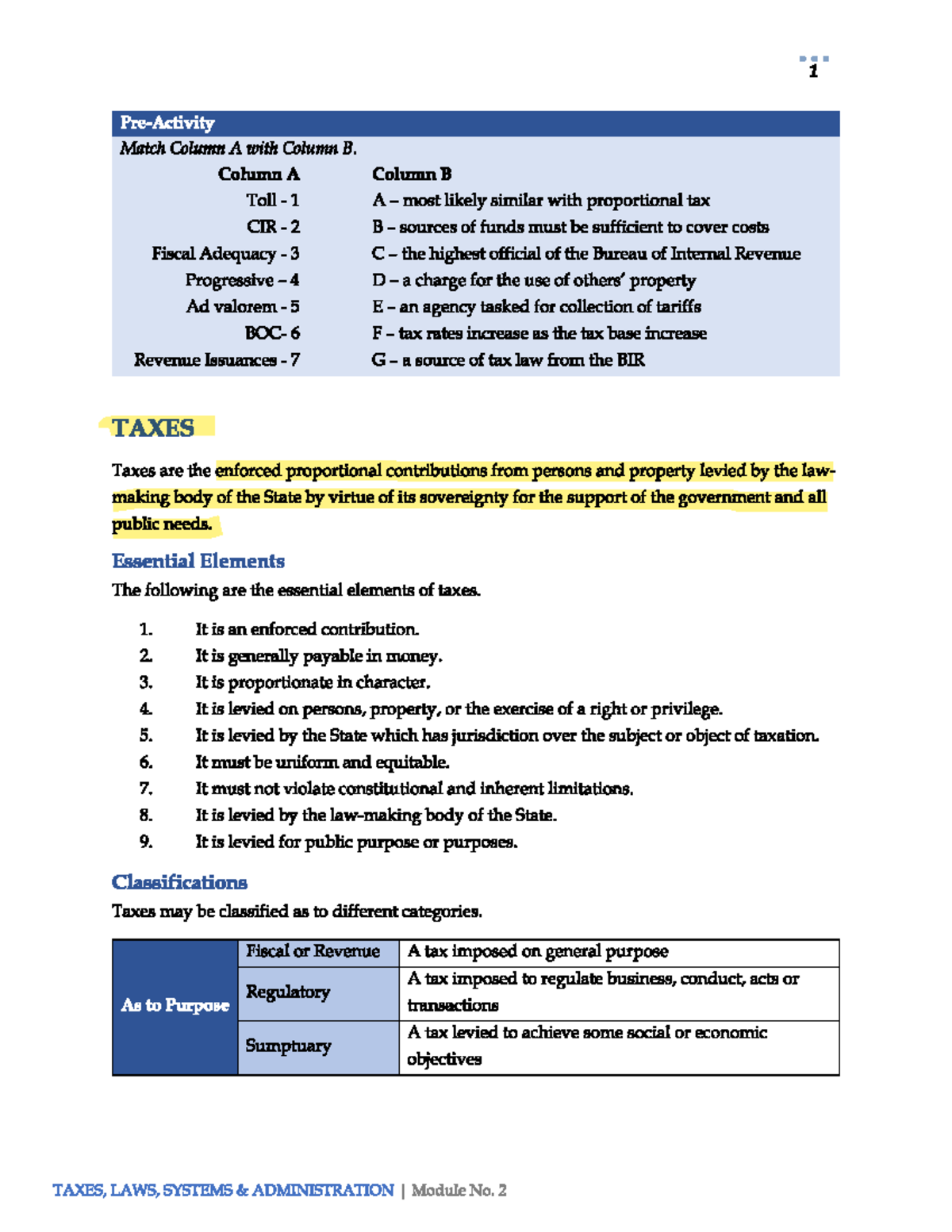 Module 2 Income Taxation Studocu