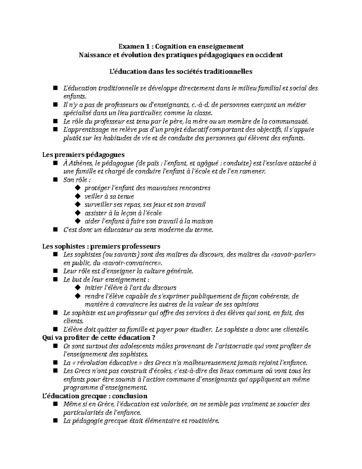 Examen 1 Psychologie Cognitive - Examen 1 : Cognition En Enseignement ...