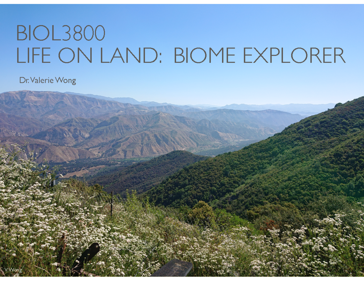 Lecture terrestrial biomes - V. Wong BIOL LIFE ON LAND: BIOME EXPLORER ...