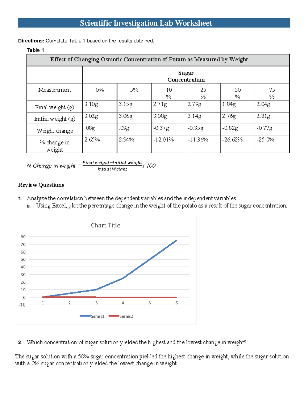 scientific reasoning act ii assignment