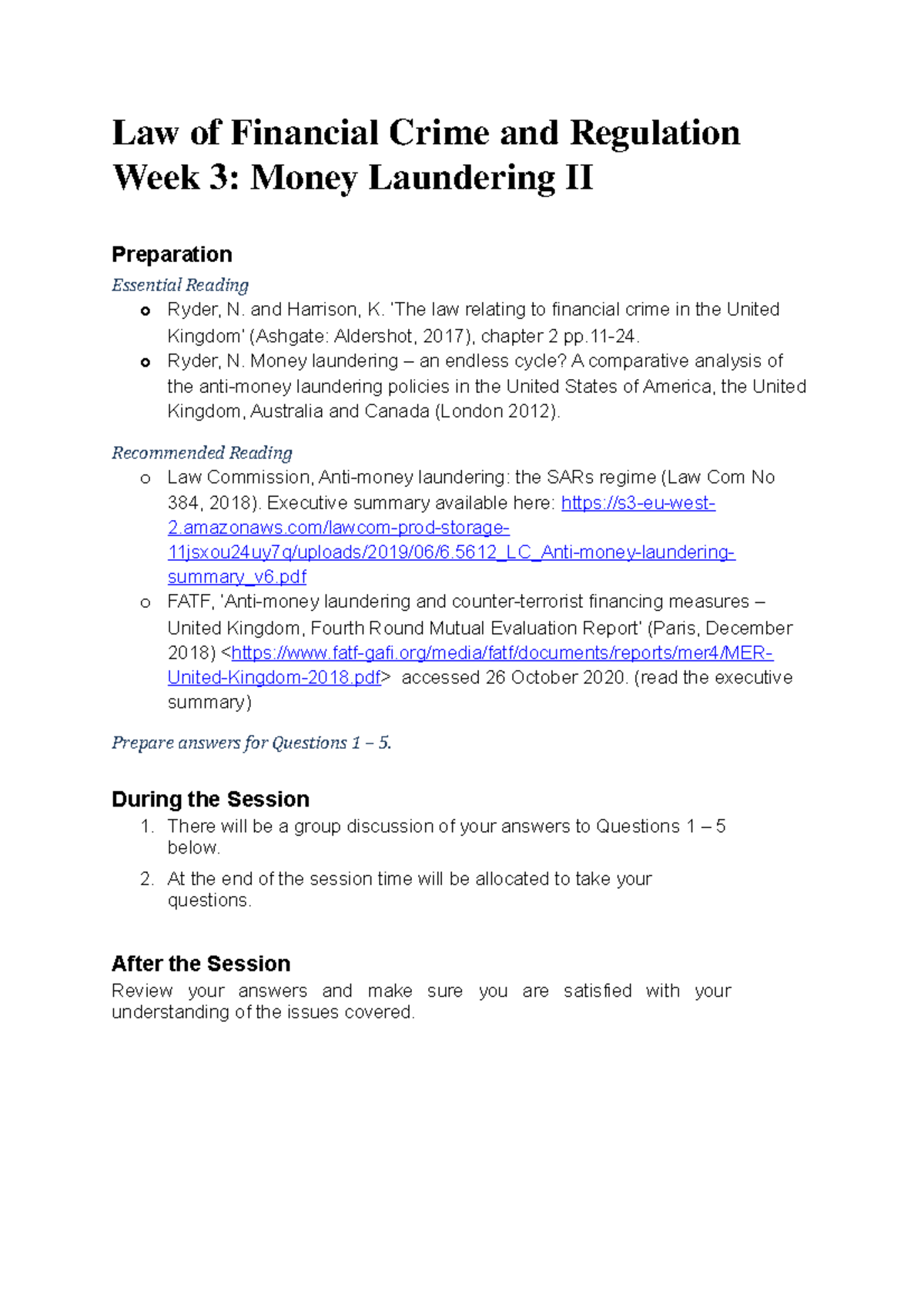 Week 3 Seminar - Lecture notes 5 - UWE - Studocu