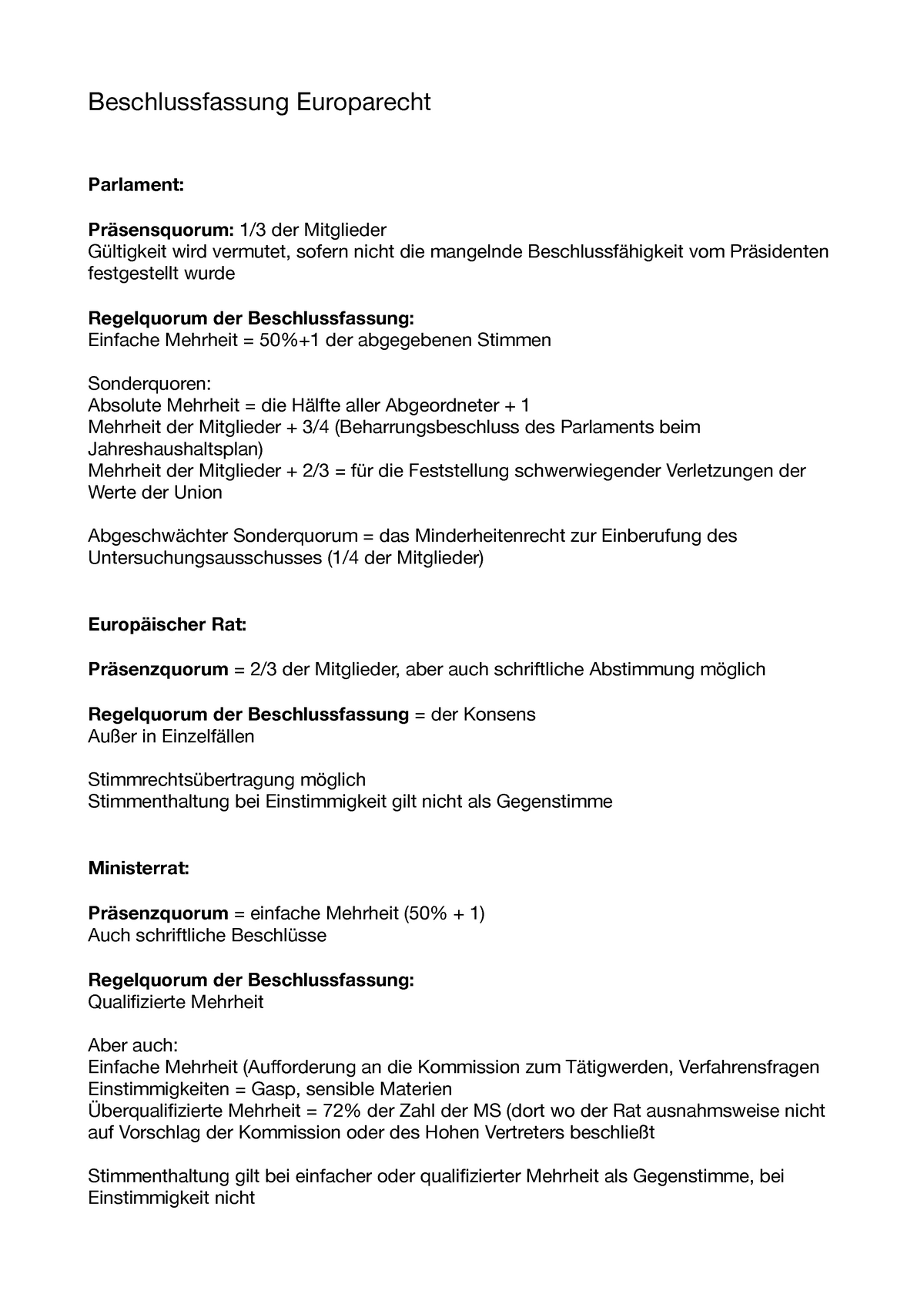 Beschlussfassung Der Organe Des Völkerrechts - Beschlussfassung ...