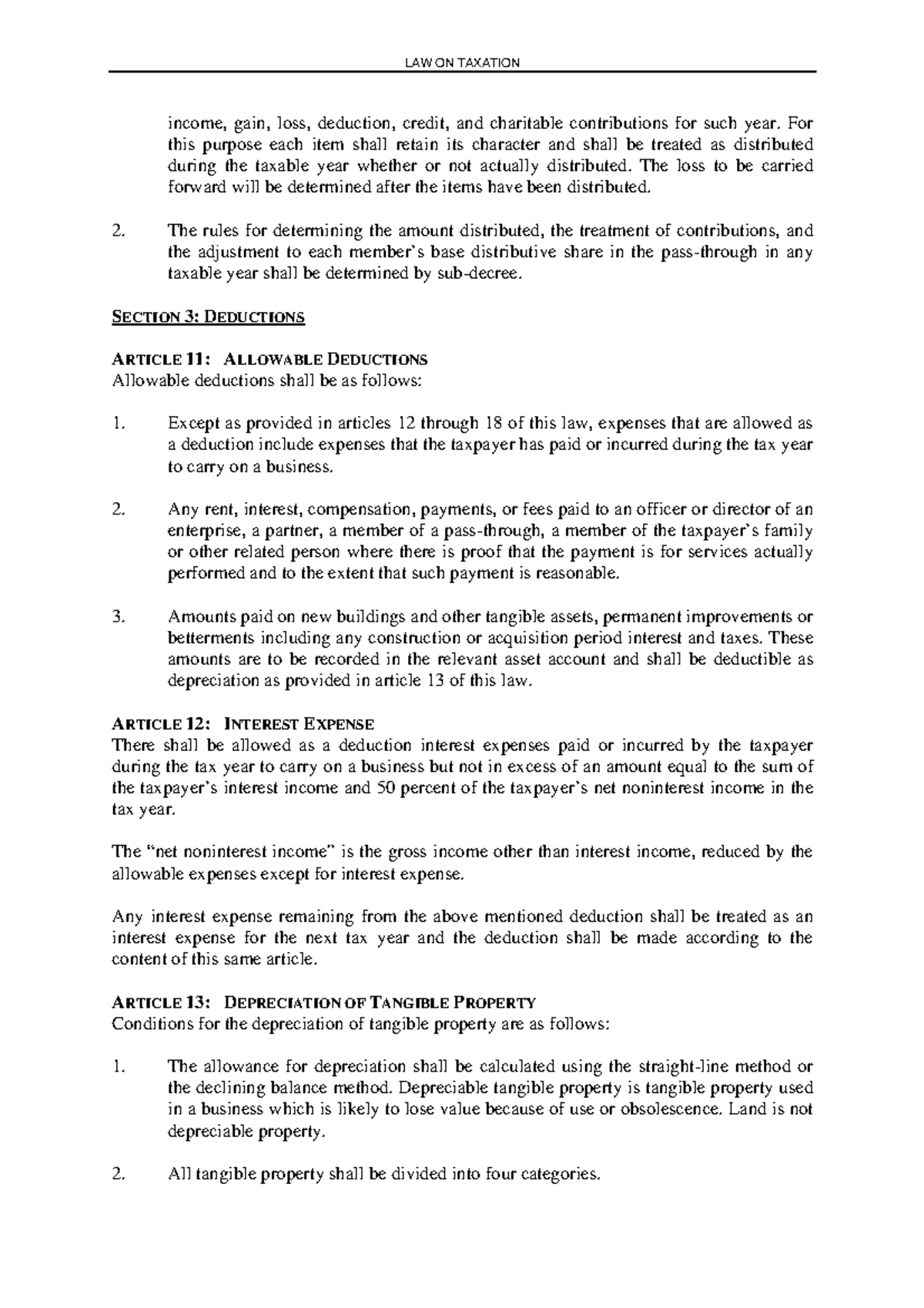 Wtacckhm 3a3 leg 48-4 - n/a - LAW ON TAXATION income, gain, loss ...