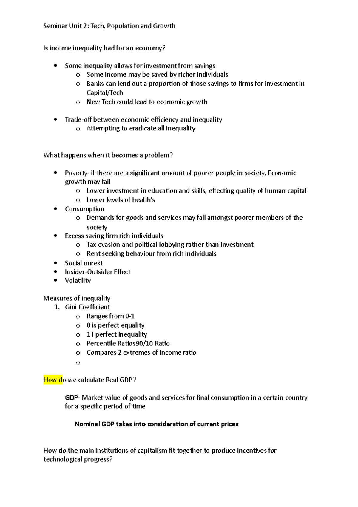 seminar-unit-2-tech-populationa-nd-growth-ec1101-rhul-studocu