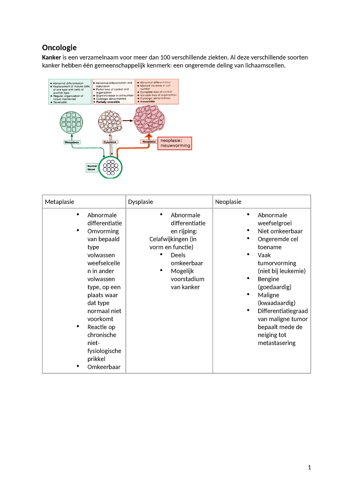 Leerpakket 5 - Samenvatting Anatomie Fysiologie Pathologie - Oncologie ...