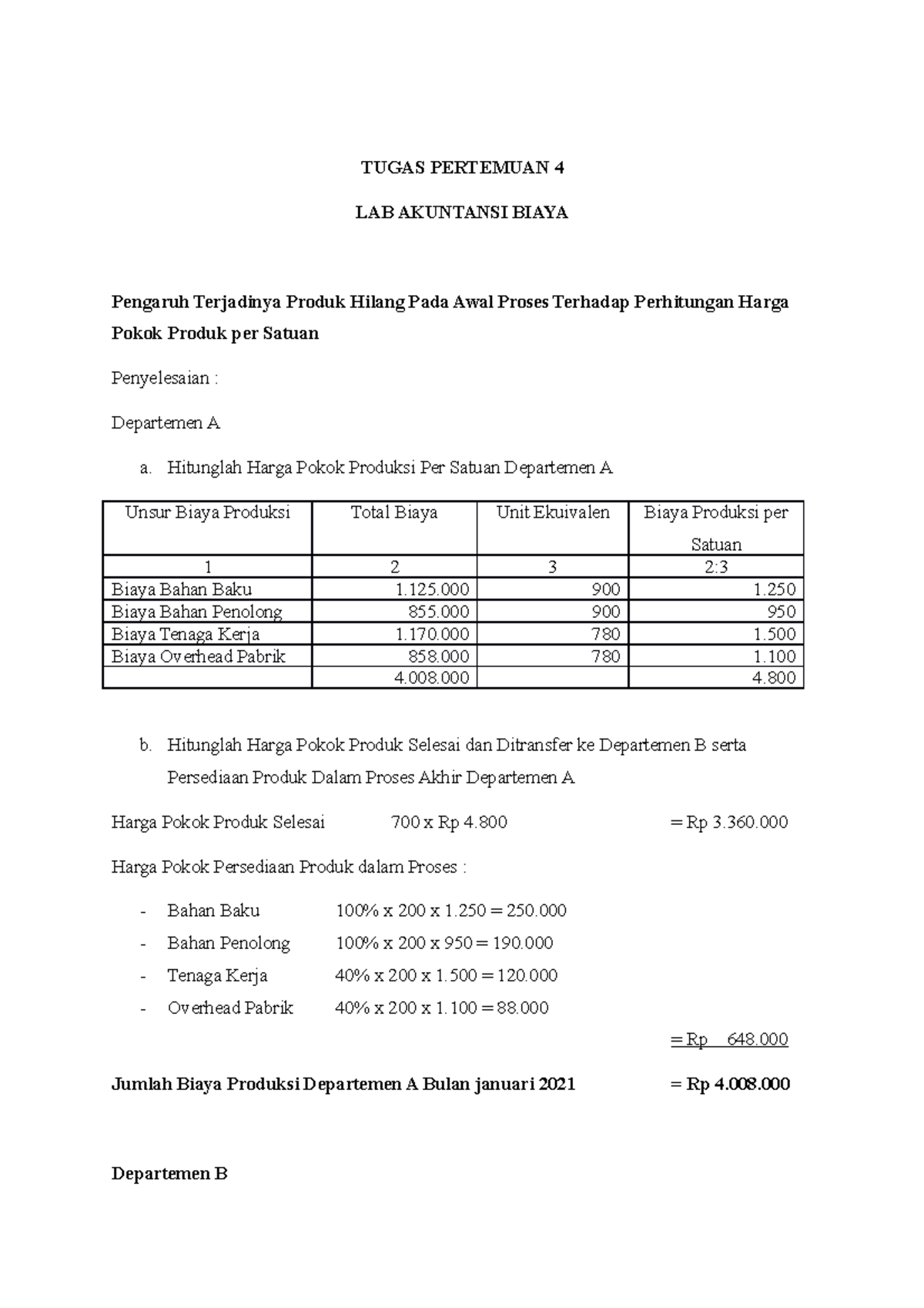 Pertemuan 4 - LAB AK BIAYA - TUGAS PERTEMUAN 4 LAB AKUNTANSI BIAYA ...