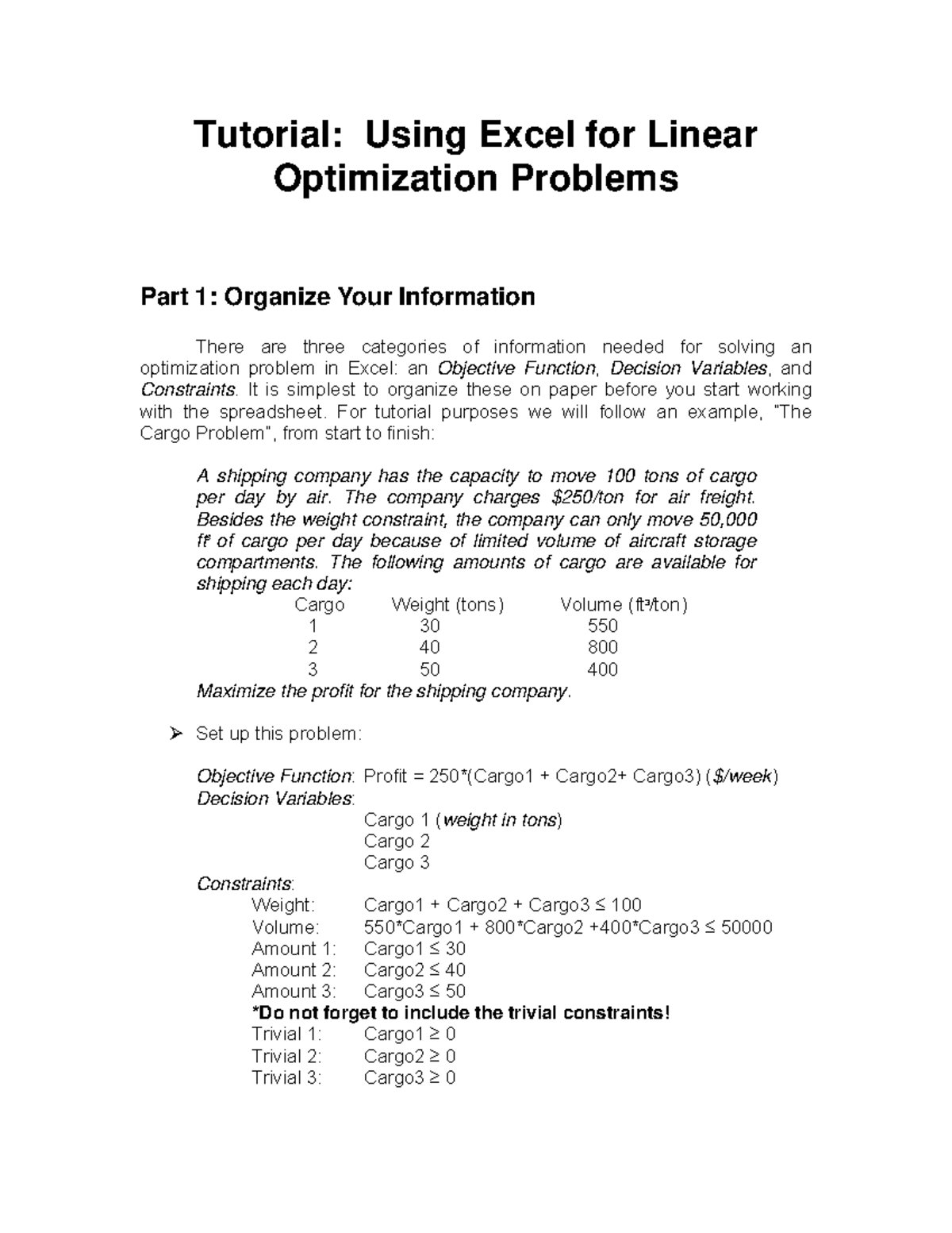 tutorial-work-total-tutorial-using-excel-for-linear-optimization