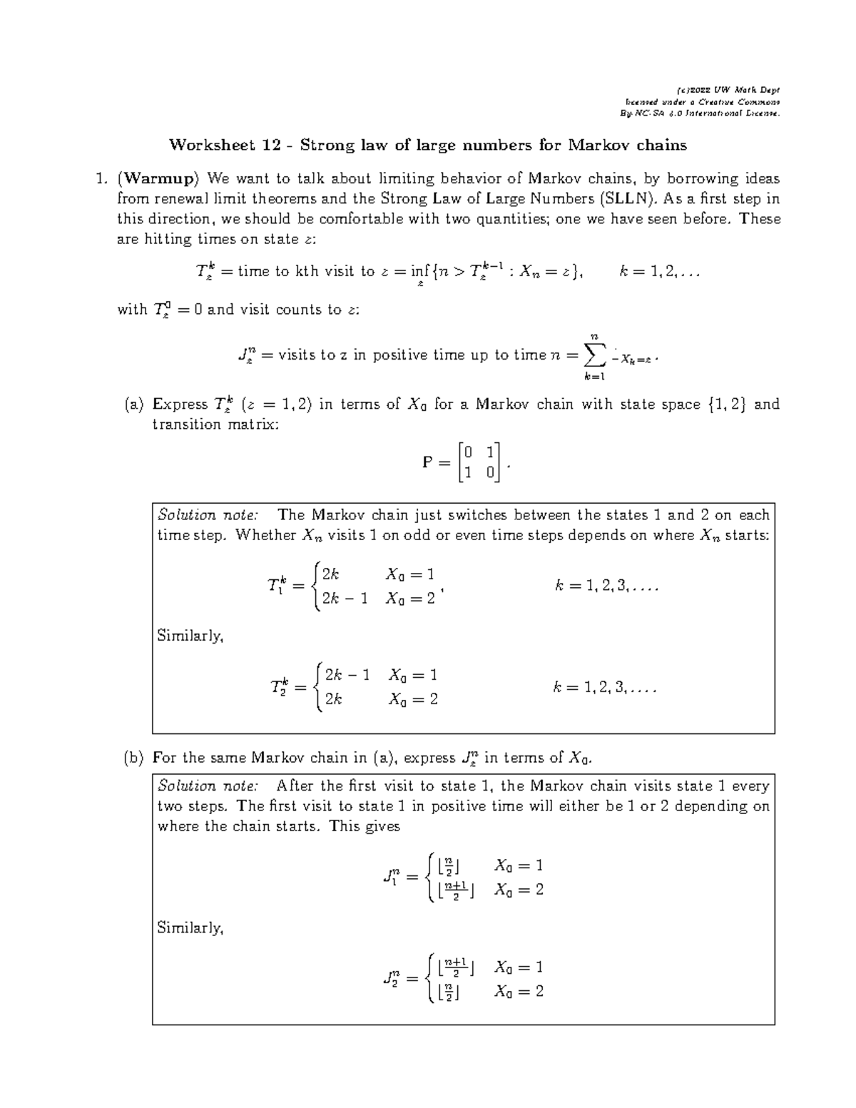 Worksheet 12 Sllnfor MCs Solutions - (c)2022 UW Math Dept licensed ...