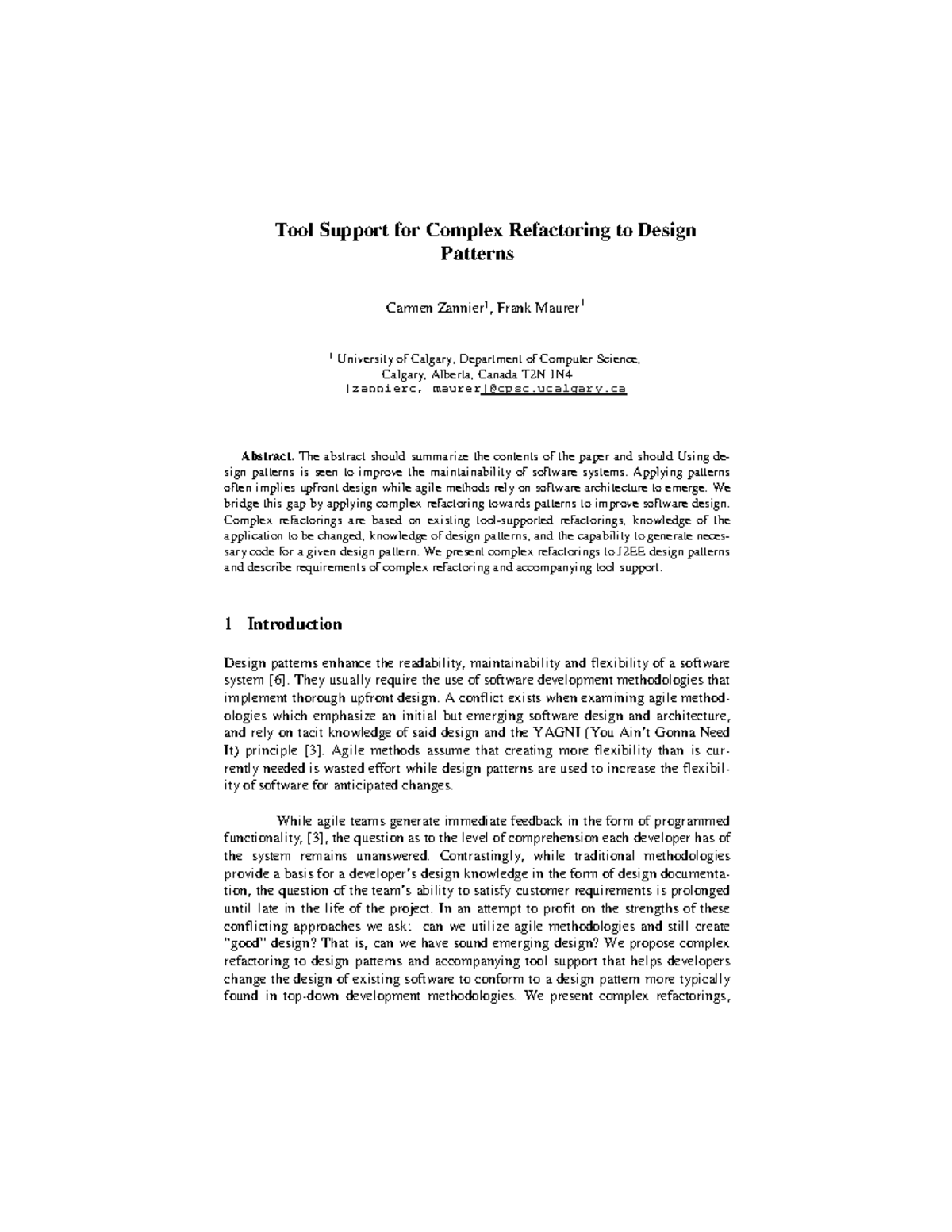 Enhanced Refactoring Technique Software Engineering Studocu