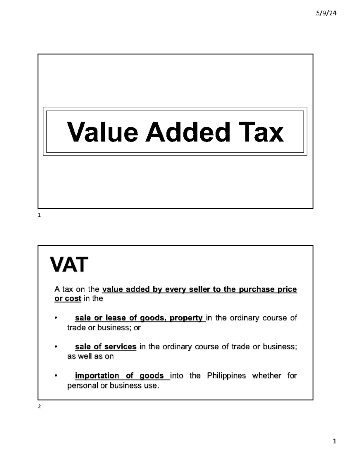 VAT-Exempt VATZero - LECTURE NOTES ON VAT EXEMPT VAT ZERO - Value Added ...