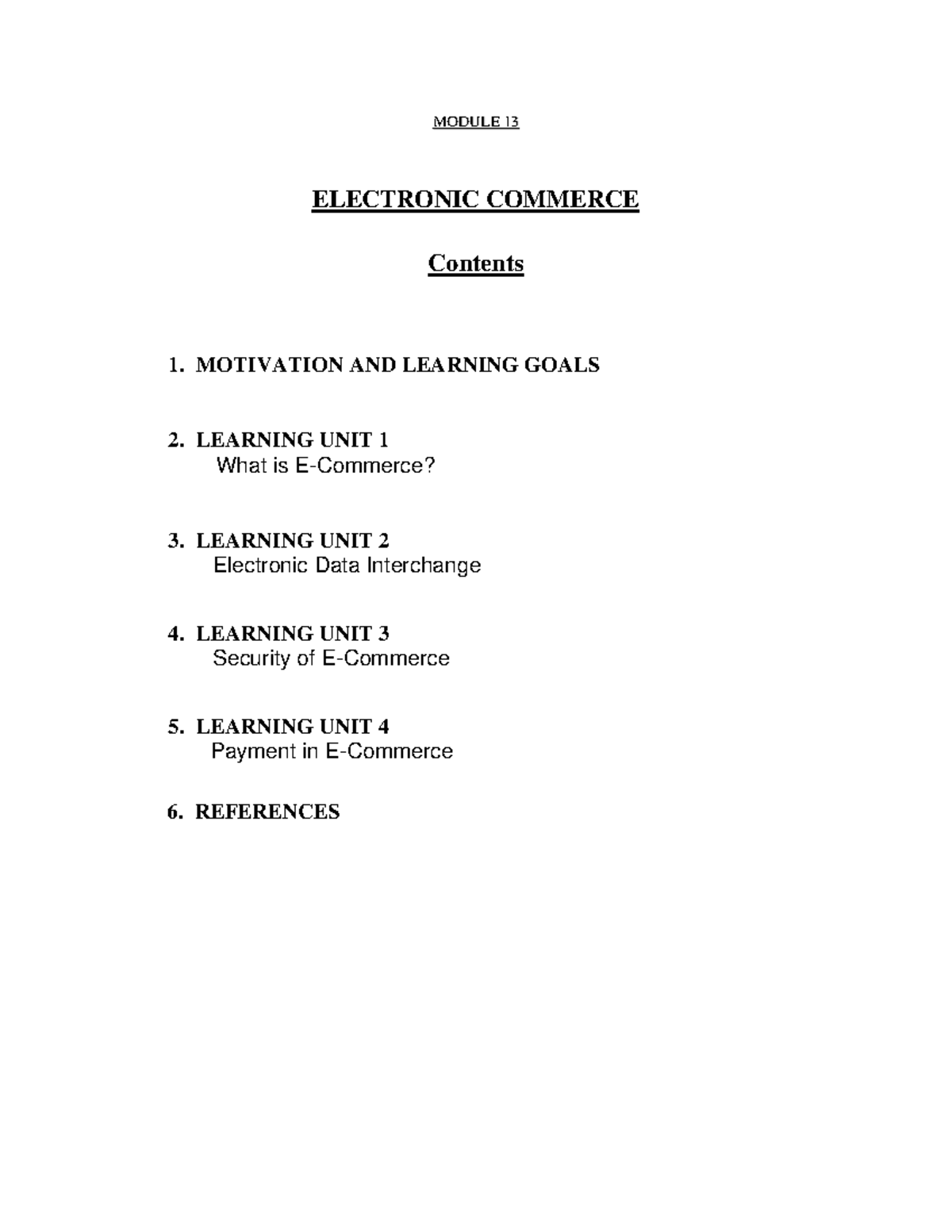 E-commerce Lecture Notes - MMOODDUULLEE 1133 ELECTRONIC COMMERCE ...