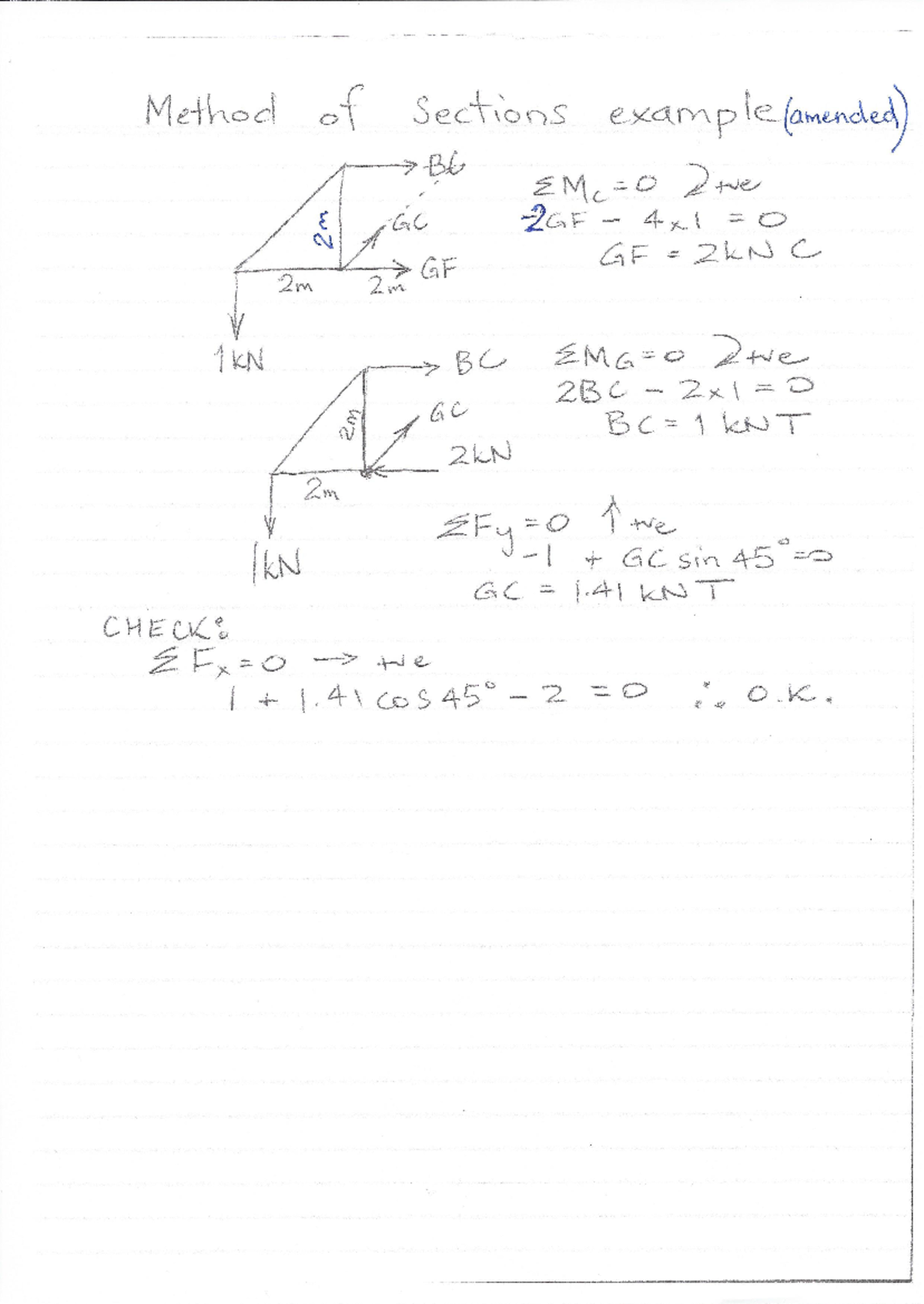 7 method of sections worked examples - 048321 - Studocu