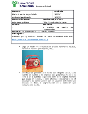 Evidencia 1 de canales de distribucion de la universidad tecmilenio ...