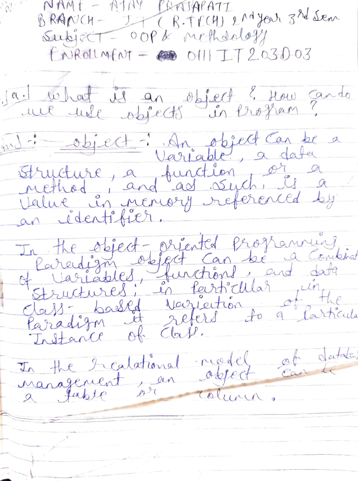 Oops and methodology - NAMt RAUCH SbioCT twRoll MfNT = OflLT 2030 03 ...