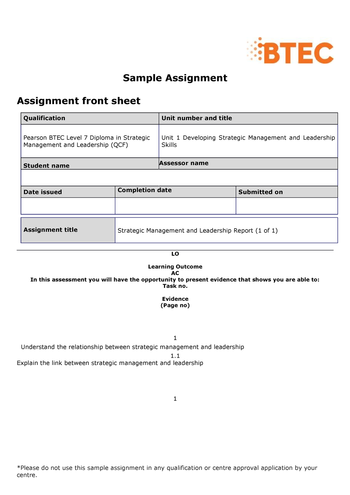 btec assignments