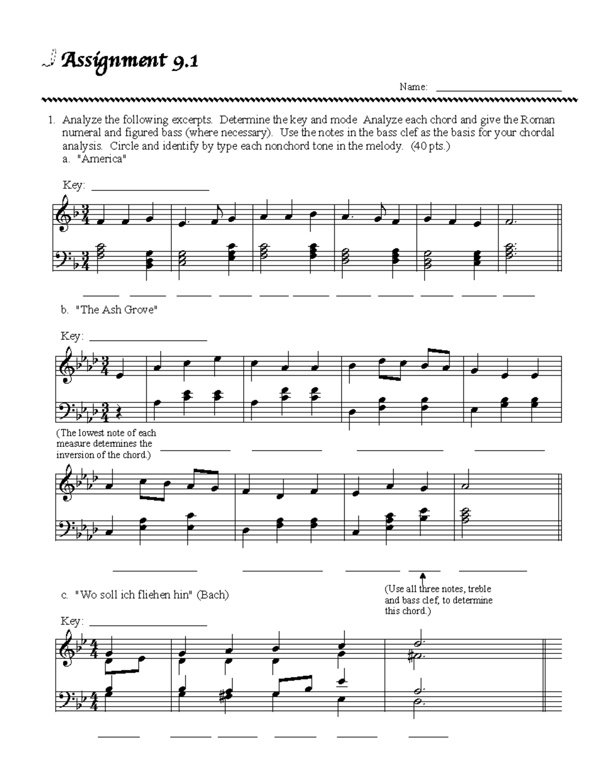 assignment 9.1 music theory